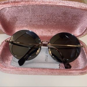 Miu Miu 62mm Layered Heart Round Sunglasses